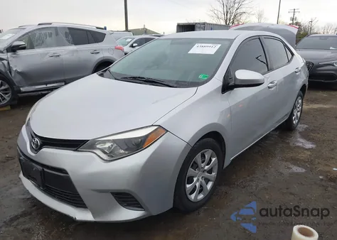 2015 Toyota Corolla Le from USA, damaged, VIN 2T1BURHE4FC424619